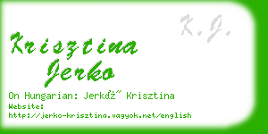 krisztina jerko business card